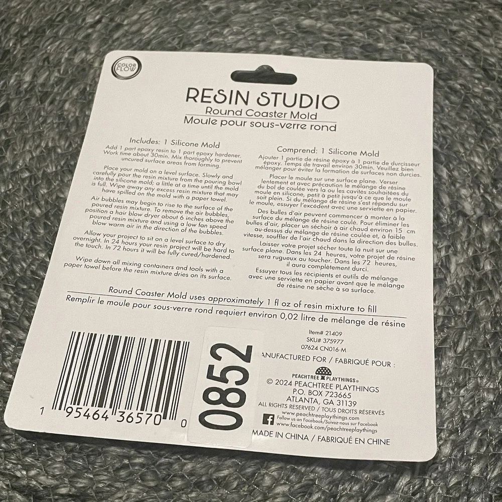 ✅1X ❗️Resin Studio Round Coaster Silicone Mold for Epoxy Resin Art  #️⃣0851-53